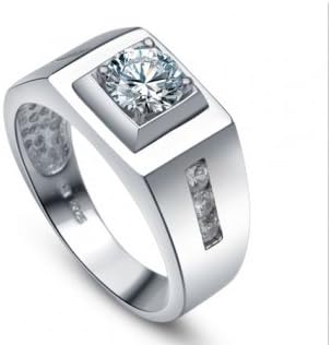 GT-DESIGN Diamond-Cutting Cubic Zirconia 925 Silver For Man With Rhodium Plating Ring