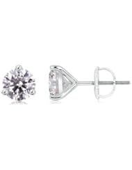 2 ct Solitaire Diamond Stud Earrings in Platinum