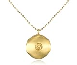 Satya Jewelry Gold Plate Om Disc Necklace