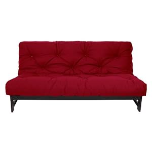 Mozaic Full Size 10 Inch Futon Mattress, Red