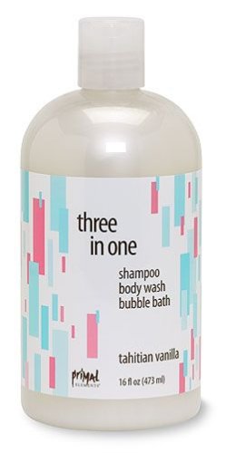 HealthPersonalCare: Primal Elements Three In One Tahitian Vanilla Shampoo, Body Wash, and Bubble Bath 16 oz.