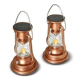 Copper Solar LED Lanterns (Set of 2)
