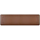 Smart Step Home Collection 72 Inch by 20 Inch Fleur-de-Lys Mat, Brown
