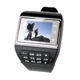 DS16 Quad Band with Bluetooth Compass Touch Screen Watch Cell Phone Black (2GB TF Card)