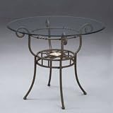 Paprika Gathering Table Pedestal in Vintage Amber with Decorative Stone Insets By Powell Furniture