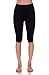 Emmalise Women's Capri 17 in Knee Length Bermuda Seamless Legging - Black, One Size