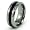 8mm Black Resin Inlay Titanium Ring - Size 10.0
