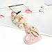 CJB Dust Plug / Earphone Jack Accessory Pink Beans Heart Golden Bow for iPhone 4 4s S4 5 All Device with 3.5mm Jack (US Seller)