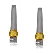 Citrine Drop Dangle Pendant in Sterling Silver 925
