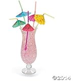 Multicolored Tropical Umbrella Straws (Pack of 12)