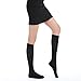 Fytto 1007 Women’s Compression Socks – Stylish, Lightweight & Breathable 15-20mmHg Flight Stockings – Professional Support for Business & Travel, Classic, Black, Small