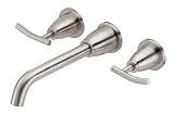 2 Handle Lever Wall Mount Lavatory Faucet Trim Sonora Brushed Nickel