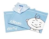 Sugarbooger Dirty and Clean Diaper Bag Organizers, Peek-A-Boo Blue