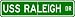 USS RALEIGH LPD 1 Street Sign - Navy
