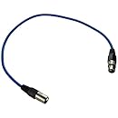 SEISMIC AUDIO - SAXLX-2 - 2' Blue XLR Male to XLR Female Patch Cable - Balanced - 2 Foot Patch Cord