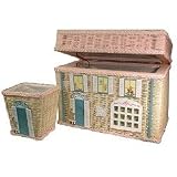 - Fully Lined Wicker Hamper-Doll Shop