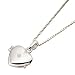 Childrens Silver 'D for Diamond' Diamond Set Heart Locket and Necklace