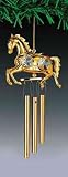 Horse Gold Plated Swarovski Crystal Wind Chime Ornament