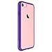 iPhone 7 Case, Bastex Soft Slim Fit Flexible Clear Transparent Rubber Back Cover Fused TPU Purple Side Bumper Case for Apple iPhone 7