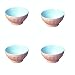 BIA Cordon Bleu Fluted Bowls, Set of 4, Petal/White