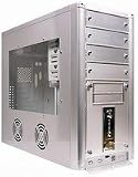 Case, ATX, Silver Enamel, w/ Window, Side Fans, Front USB, 10 Bay, w/ 350W P4 Power Supply