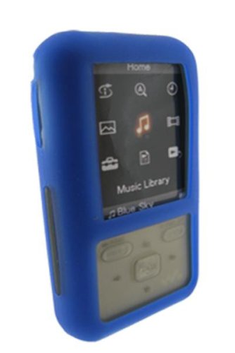 Childrens Toyshop  Computer : i-nique Tuff-Luv Twin Skin Combo Silicone Skin Case + Belt Clip For Sony Walkman - BRUZER - Blue/Black (NWZ-S515 / NWZ-S615 series)