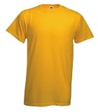 Fruit of the Loom plain t-shirt Yellow Large (41" - 43" inch chest)