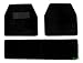 A Set of 3 Plush Carpet Floor Mats - 2 Front and 1 rear runner - Black