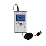 Retractable USB Cable for the Dell Pocket DJ 5GB with Power Hot Sync and Charge capabilities - Gomadic Brand w/ TipExchange Technology