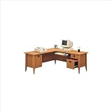 Bush Furniture Mission Pointe L-Shape Wood Computer Desk in Maple
