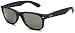 Ray-Ban RB2132-902 New Wayfarer Sunglasses,Black Rubber Frame/Green Lens,55 mm