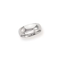 14k White Gold 6mm Comfort Fit Men's Wedding Band