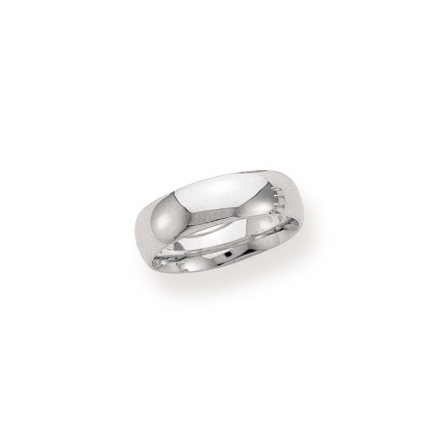 Childrens Toyshop  Jewelry : 14k White Gold 6mm Comfort Fit Men's Wedding Band