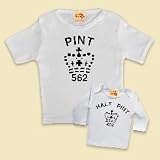 Dad & Sprog Twin Set - Half Pint/Pint White
