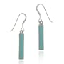 Silver Dangling Turquoise Inlay Earrings