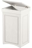Wastebin With Hinged Lid 26.5h X 16w White