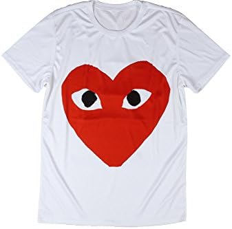 2015 New Comme Des Garcons T-shirt Red Heart At Bottom (M, Tha0110)