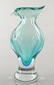 Glass Vase Heavy & Elegant 100% Handblown Art X913