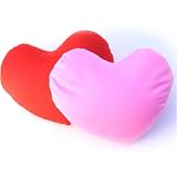 Valentines Day Pillow 2-Pack Micro Bead Squishy Pillow (Two RED Pillows)