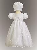 Embroidered Organza Christening Dress 6-9M