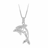 Sterling Silver Filigree Dolphin Pendant