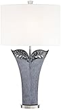 Kathy Ireland Makena Grey Ceramic Table Lamp
