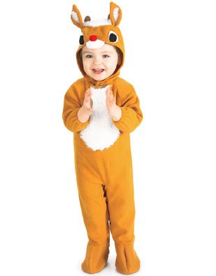 Plush Reindeer Child Toddler Christmas Costume 12-18m