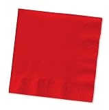Creative Converting Value Pack Paper Beverage Napkins, Classic Red, 150-Count