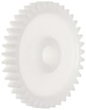 Spur Gear, 20 Degree Pressure Angle, Acetal, Inch, 48 Pitch, 2.500" Pitch Diameter, 1/4" Bore, 2.542" OD, 1/8" Face Width, 120 Teeth