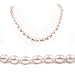 Single Strand 18 Inch 8-9mm white Oval Shape Freshwater Cultured Pearl Necklace
