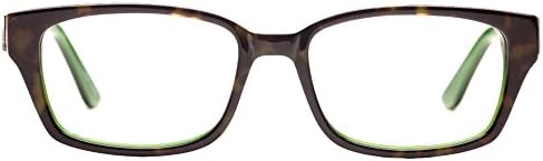 Computer Glasses by Phonetic Eyewear Casey in Tortoise/Forest with Blue Light Protection