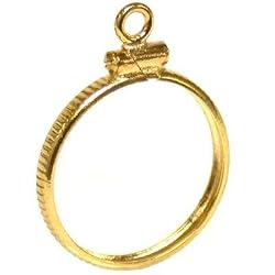 14K Gold COIN BEZEL Frame 4 Small USA Dollar