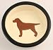 Melia Chocolate Lab Design Ceramic Dog Bowl-SMALL