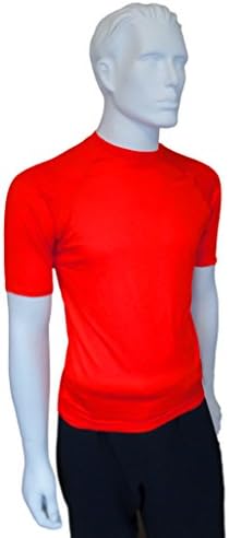 Mens Short Sleeve Snug Fitting Rash Guard Swimming Shirt, UV Protection 50+